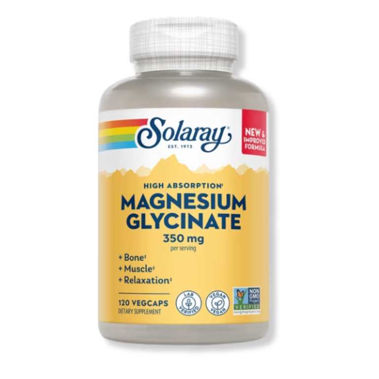 Glicinato de Magnesio Solaray 350mg (120 cápsulas)