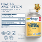 Glicinato de Magnesio Solaray 350mg (120 cápsulas)