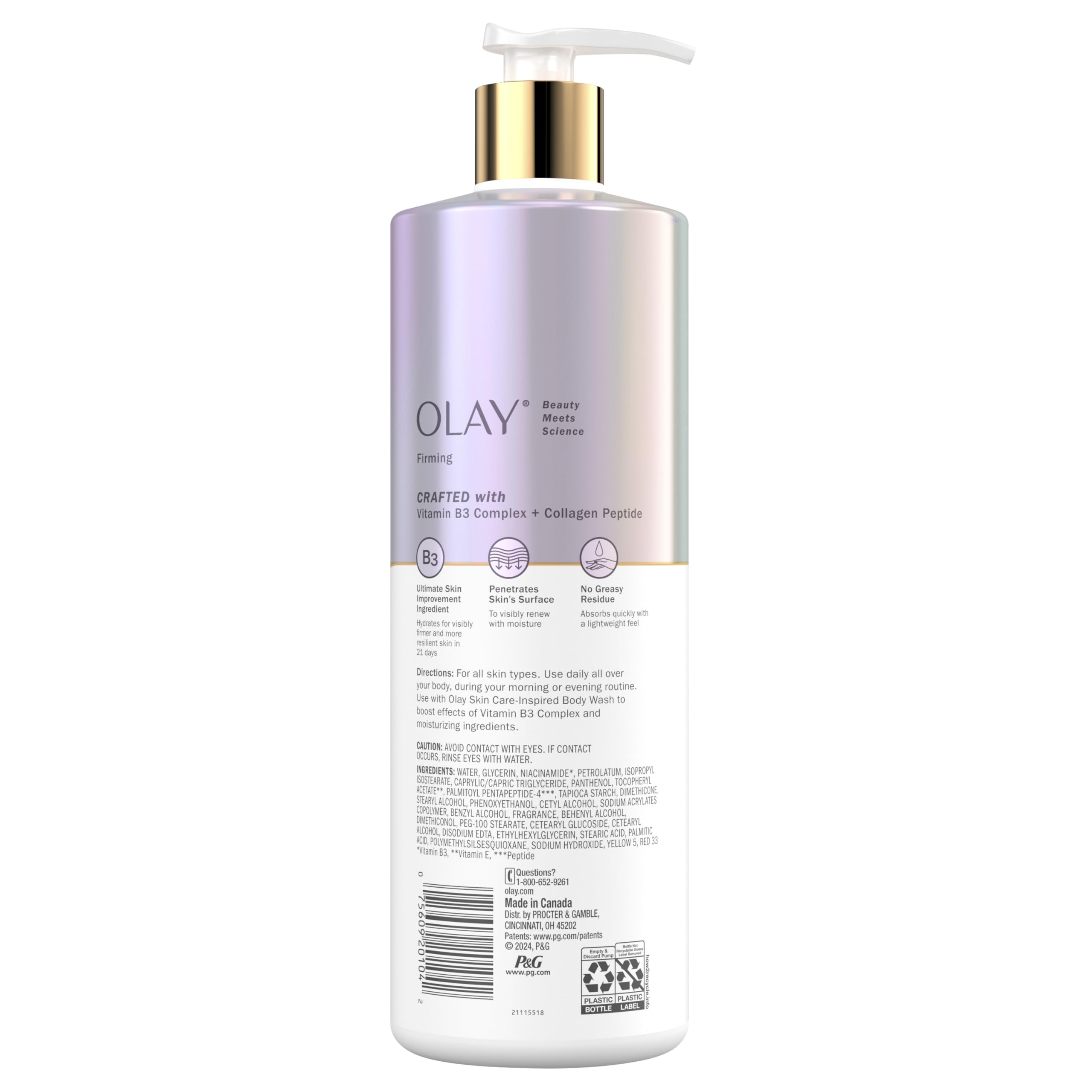 Crema Corporal Hidratante OLAY Collagen Peptide (502ml)