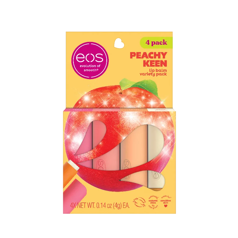 Hidratante de Labios EOS Peachy Keen Lip Balm (4 Unidades)