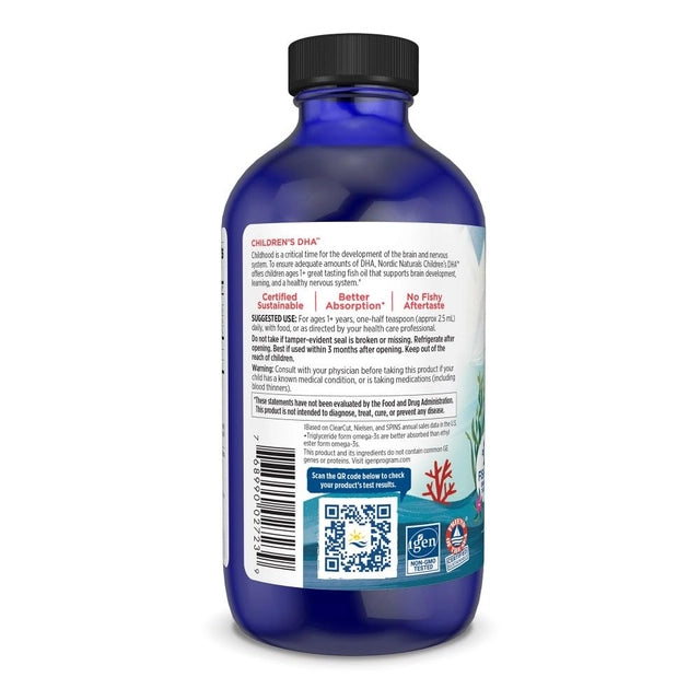 DHA para niños Nordic Naturals sabor fresa (237ml)