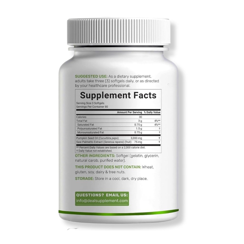 Aceite de Semilla Calabaza Deal Supplement 3.000mg (240 cápsulas)