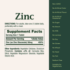 Zinc 50mg Nature's Bounty (100 capletas)