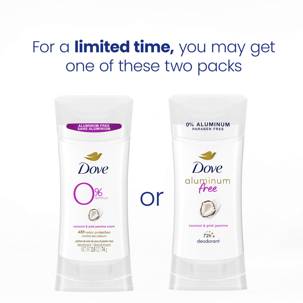 Desodorante Dove Coconut & Pink 0% aluminio (74g)