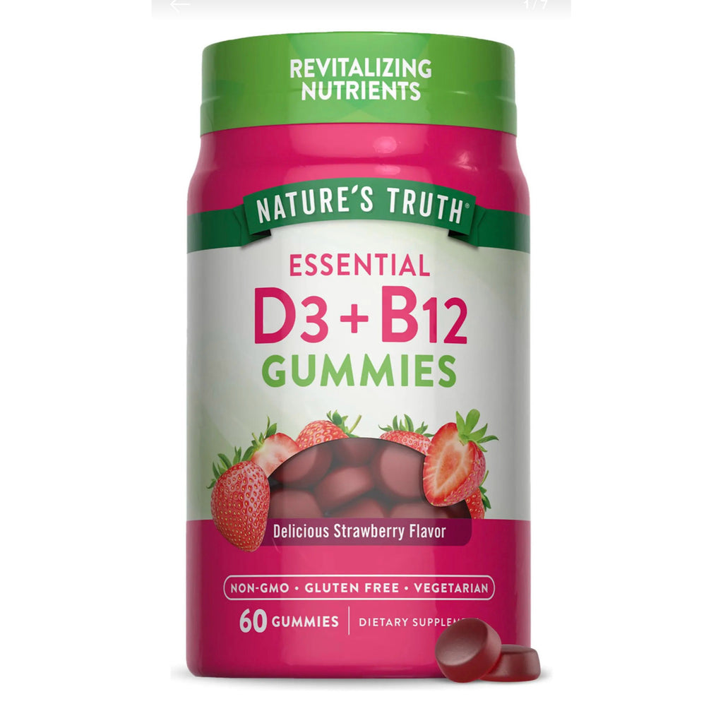 Vitamina D3 + B12 Nature's Truth)60 gomitas)