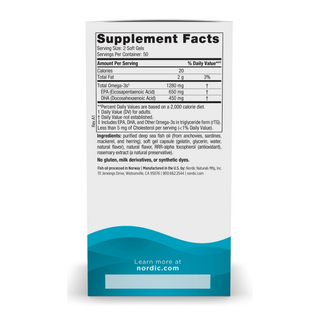 Ultimate Omega Nordic Naturals 1.280mg (100 softgels)