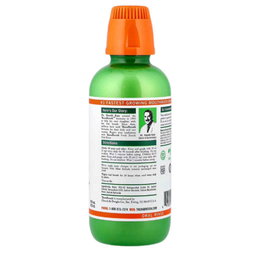 Enjuague Bucal Menta suave Thera Breath (473ml)