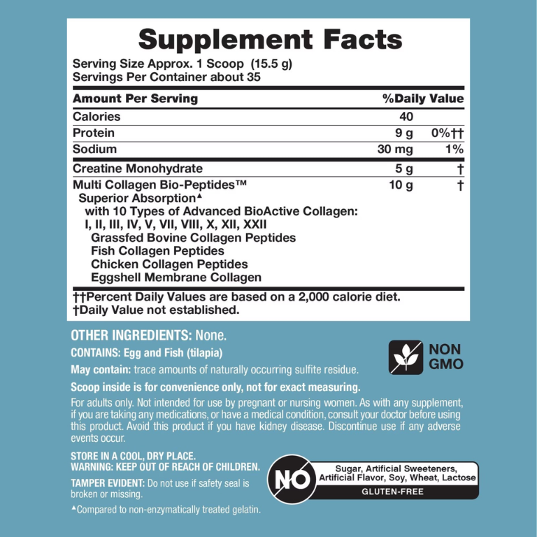 Creatina+ Multi Colágeno Bio-Peptides Protein NEOCELL (540 gramos)