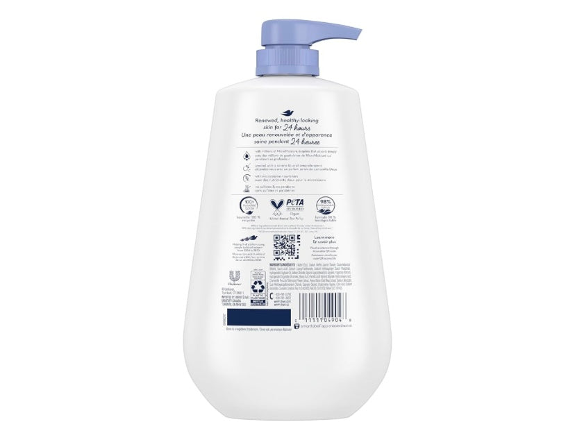 Jabón Corporal Dove manzanilla azul y leche de avena Anti-Stress (905ml)