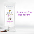 Desodorante Dove Coconut & Pink 0% aluminio (74g)
