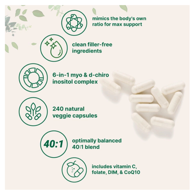 Myo and D-Chiro Inositol Microingredients (240 cápsulas)