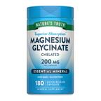 Glicinato de Magnesio Natures Truth 200mg (180 cápsulas)