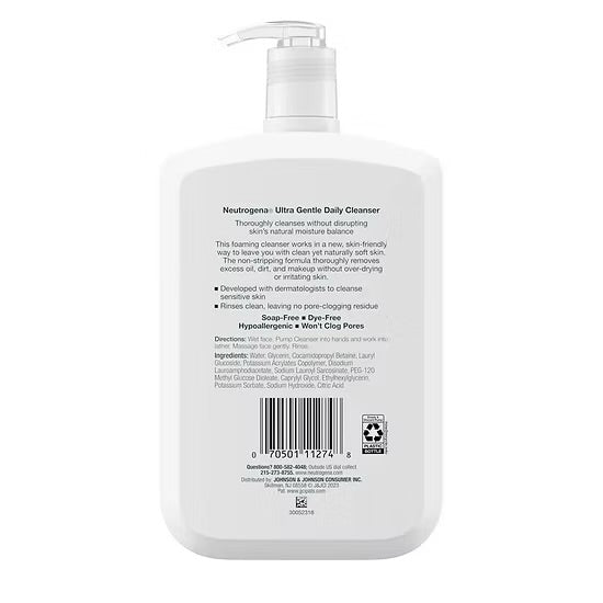 Limpiador Facial Diario Ultra Suave Neutrogena (473ml)
