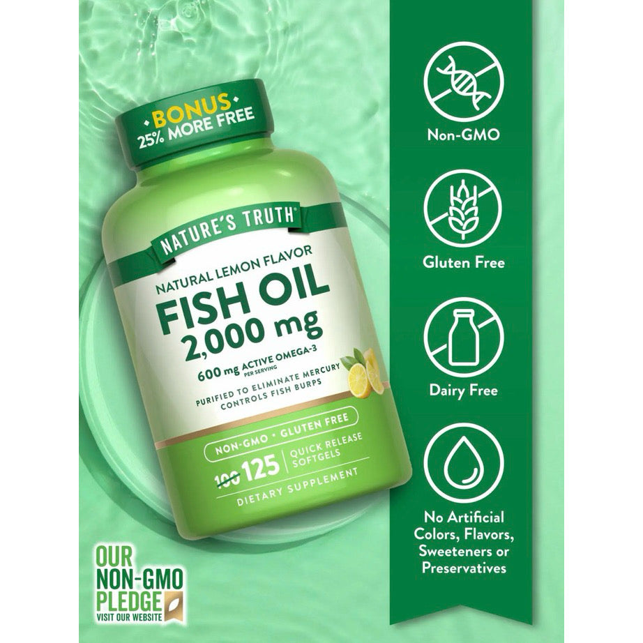 Fish Oil Nature's Truth 2.000mg (125 cápsulas)