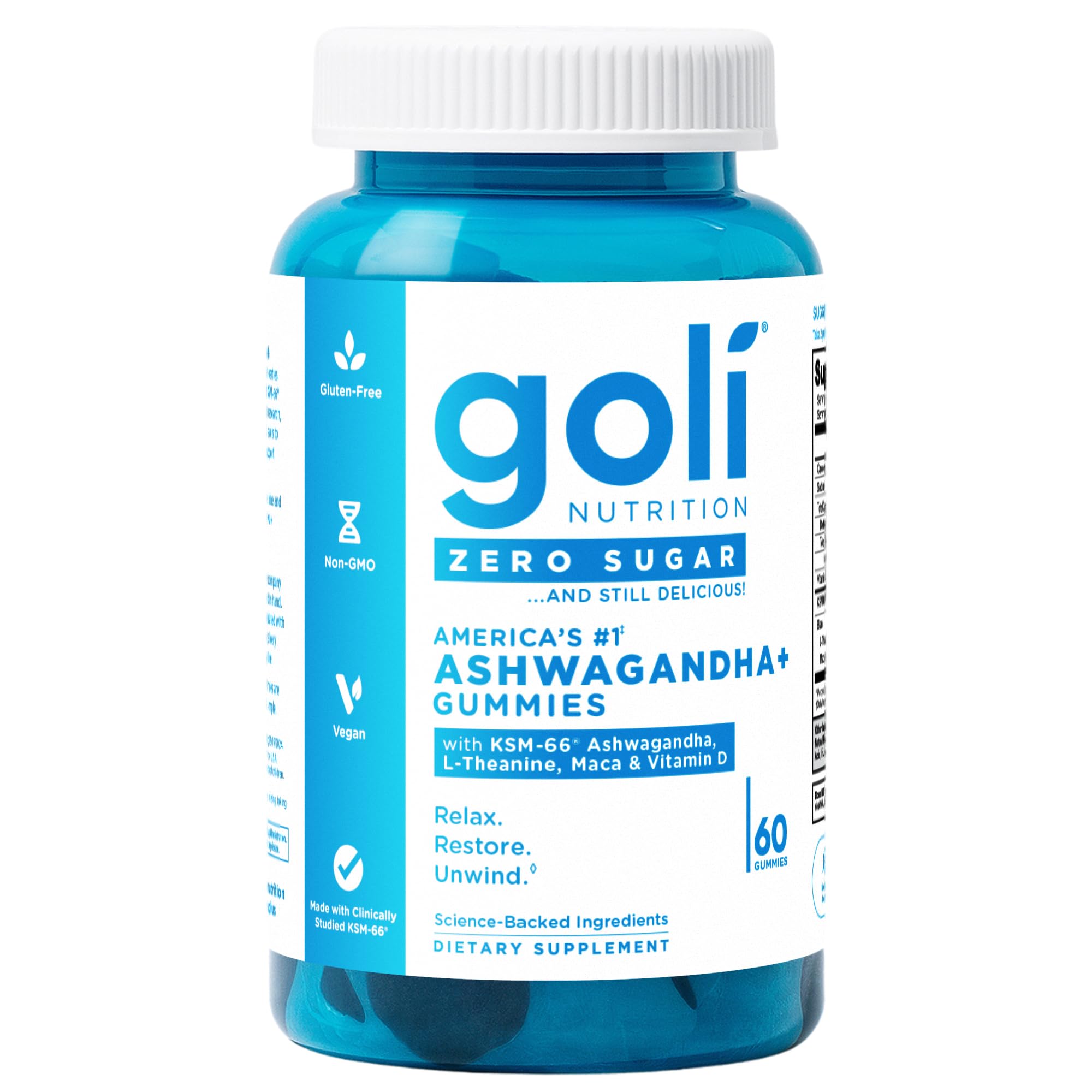 Ashwagandha GOLI sin azúcar (60 gomitas)