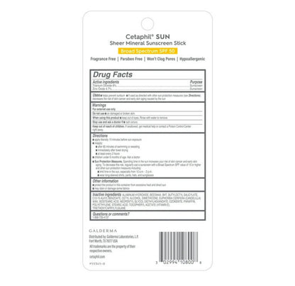 Protector Solar en Barra para rostro y cuerpo SPF 50 (14g) Cetaphil