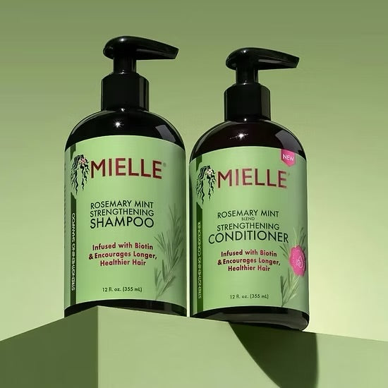 Kit Shampoo y Acondicionador de Menta y Romero con Biotina MIELLE (355ml)