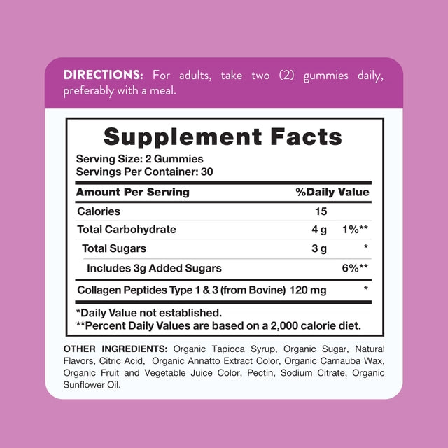 Colágeno Péptidos para Mujeres Nature's Truth (60 gomitas)
