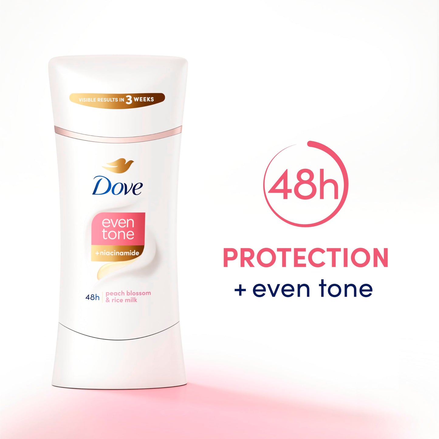 Desodorante Antitranspirante Dove Even Tone Peach Blossom & Rice Milk (74g)
