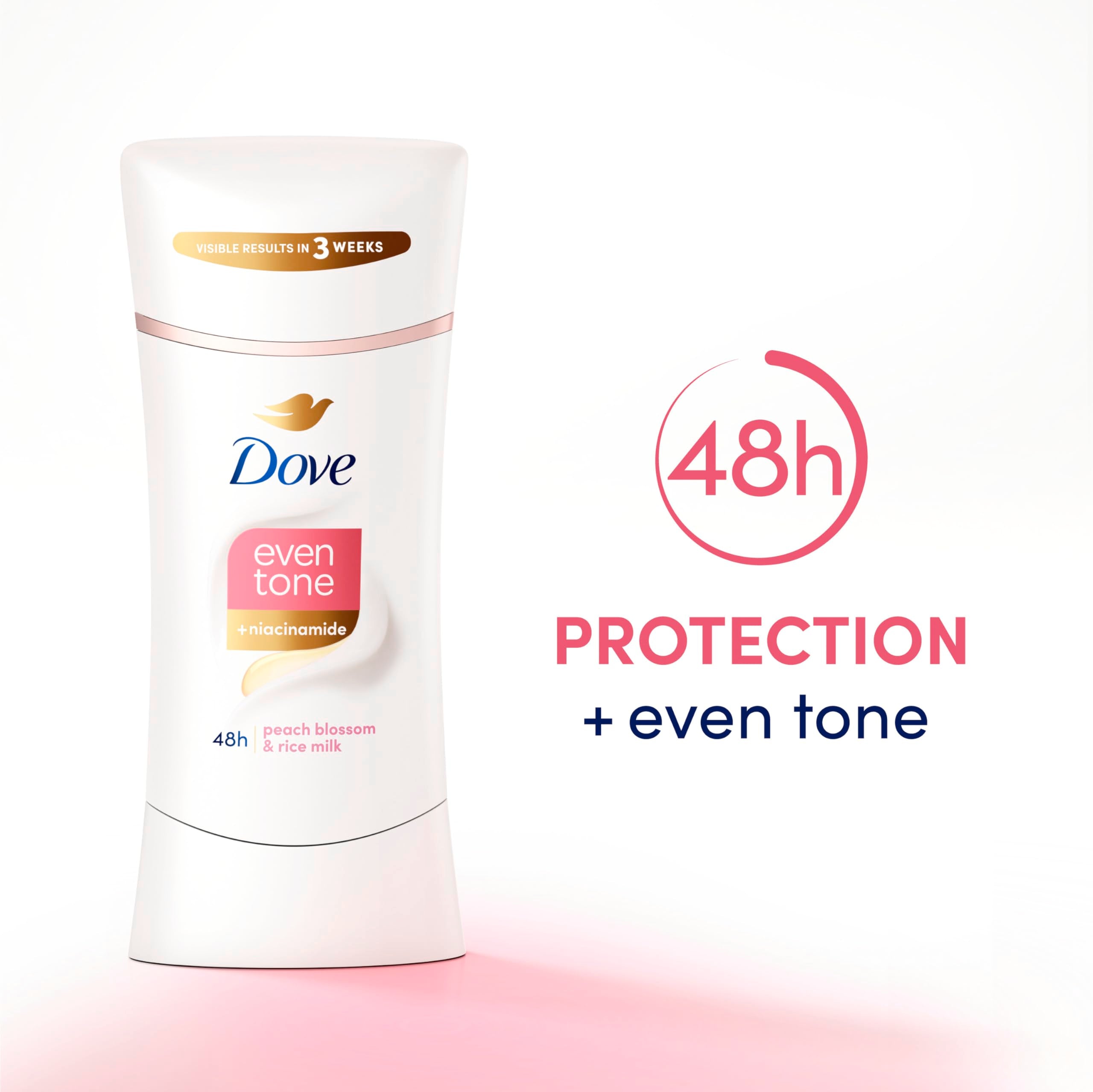 Desodorante Antitranspirante Dove Even Tone Peach Blossom & Rice Milk (74g)