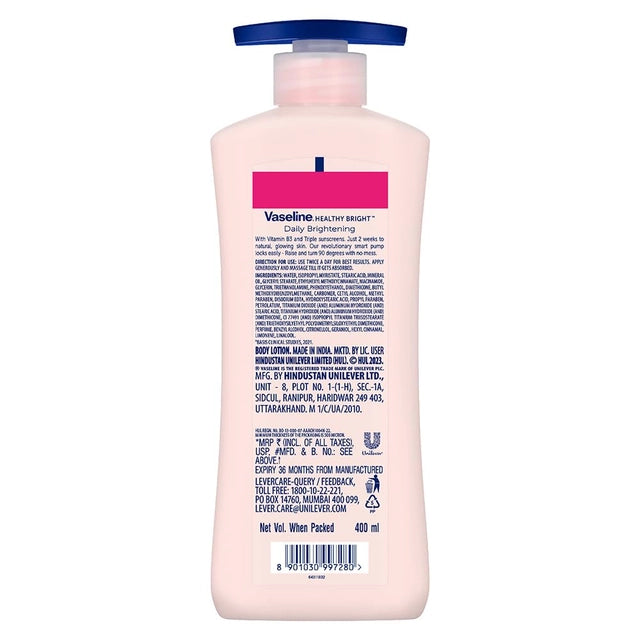 Crema Corporal Healthy con vitamina B3 Vaseline (400ml)