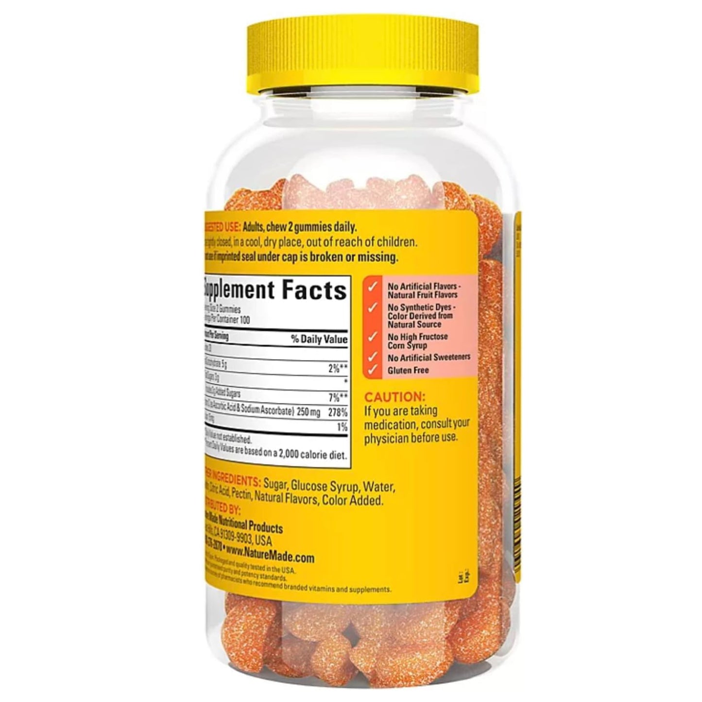 Vitamina C Nature Made 500mg (180 gomas)