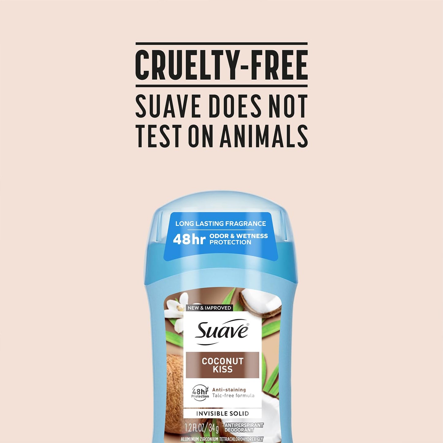 Desodorante Suave Coconut Kiss (34g)