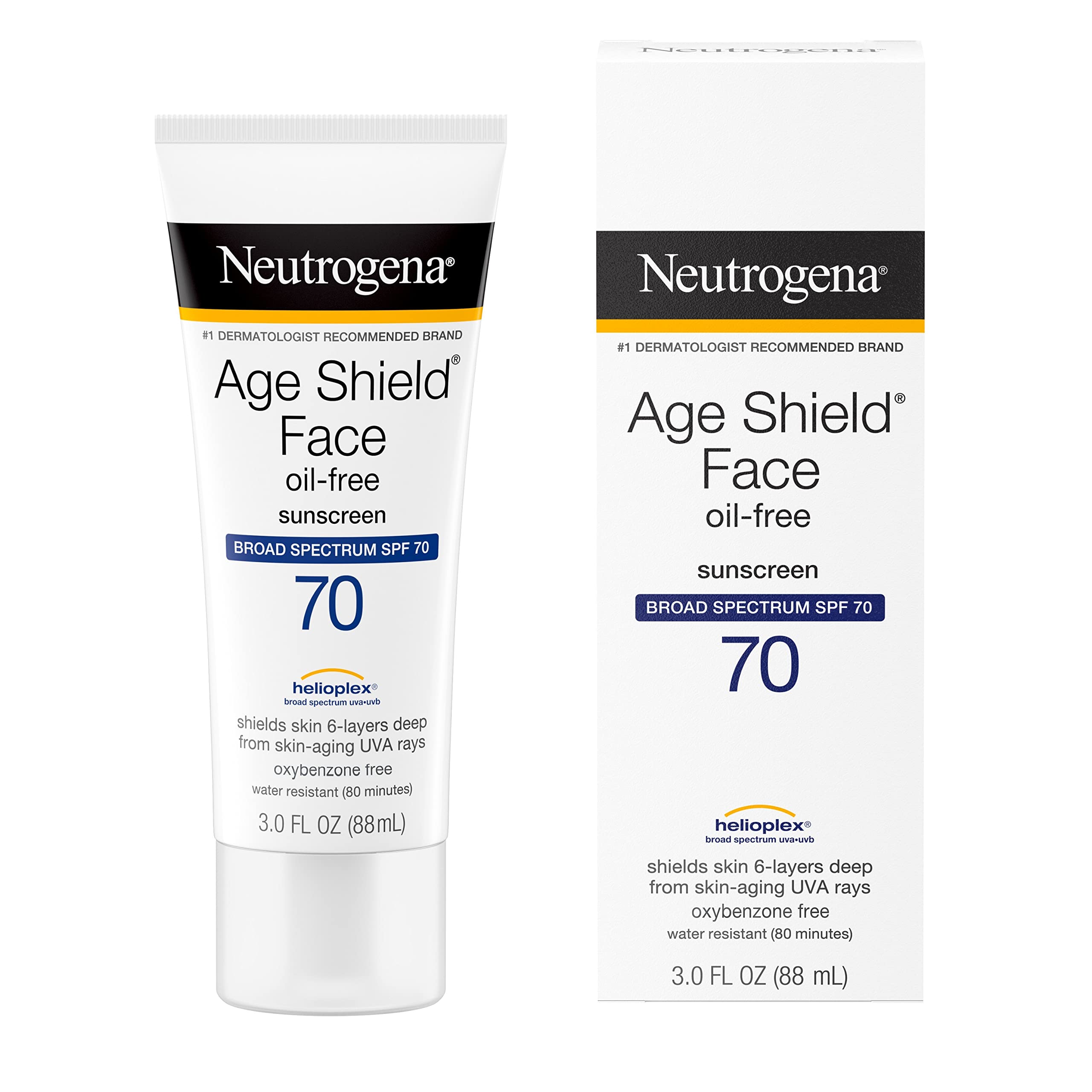 Protector Solar Neutrogena Age Shield Face sin aceite con SPF 70 (88ml)