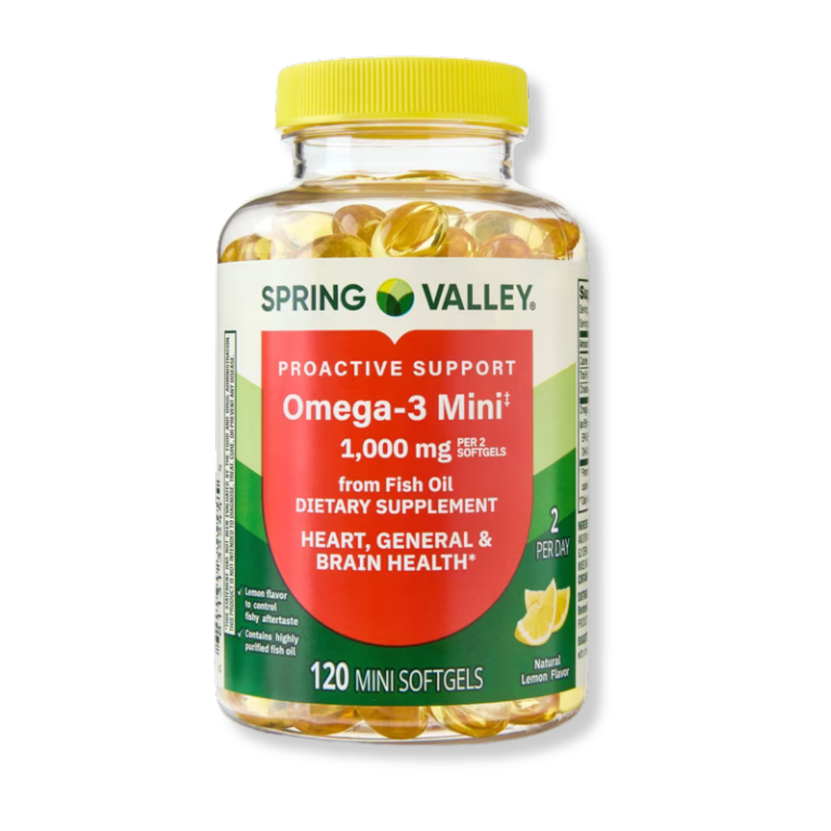 Omega 3 Mini Spring Valley 1.000mg (120 mini cápsulas)