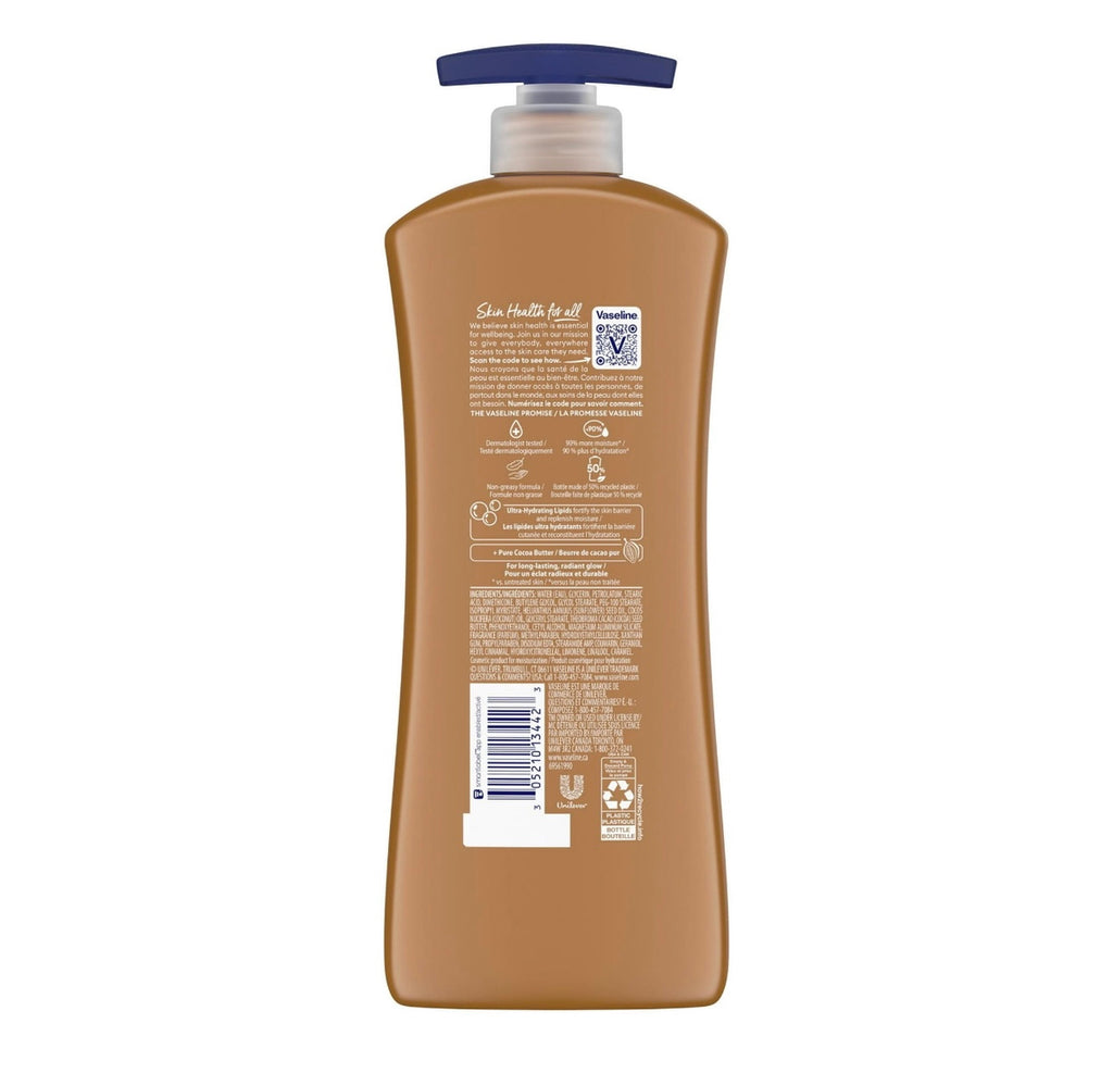 Crema Corporal Hidratante Vaseline Cocoa Radiant (600 ml)