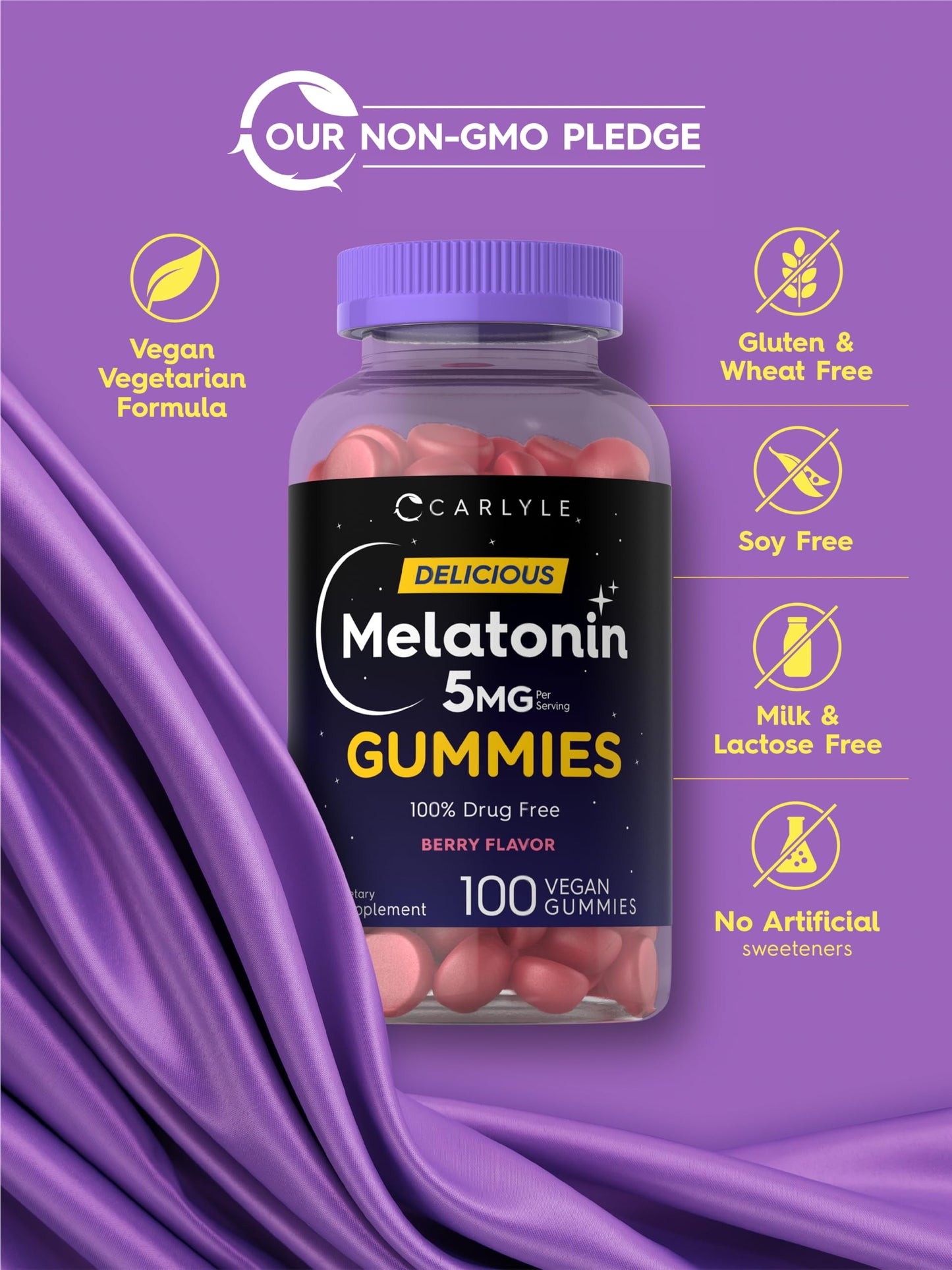 Melatonina Carlyle 5mg (100 gomitas)