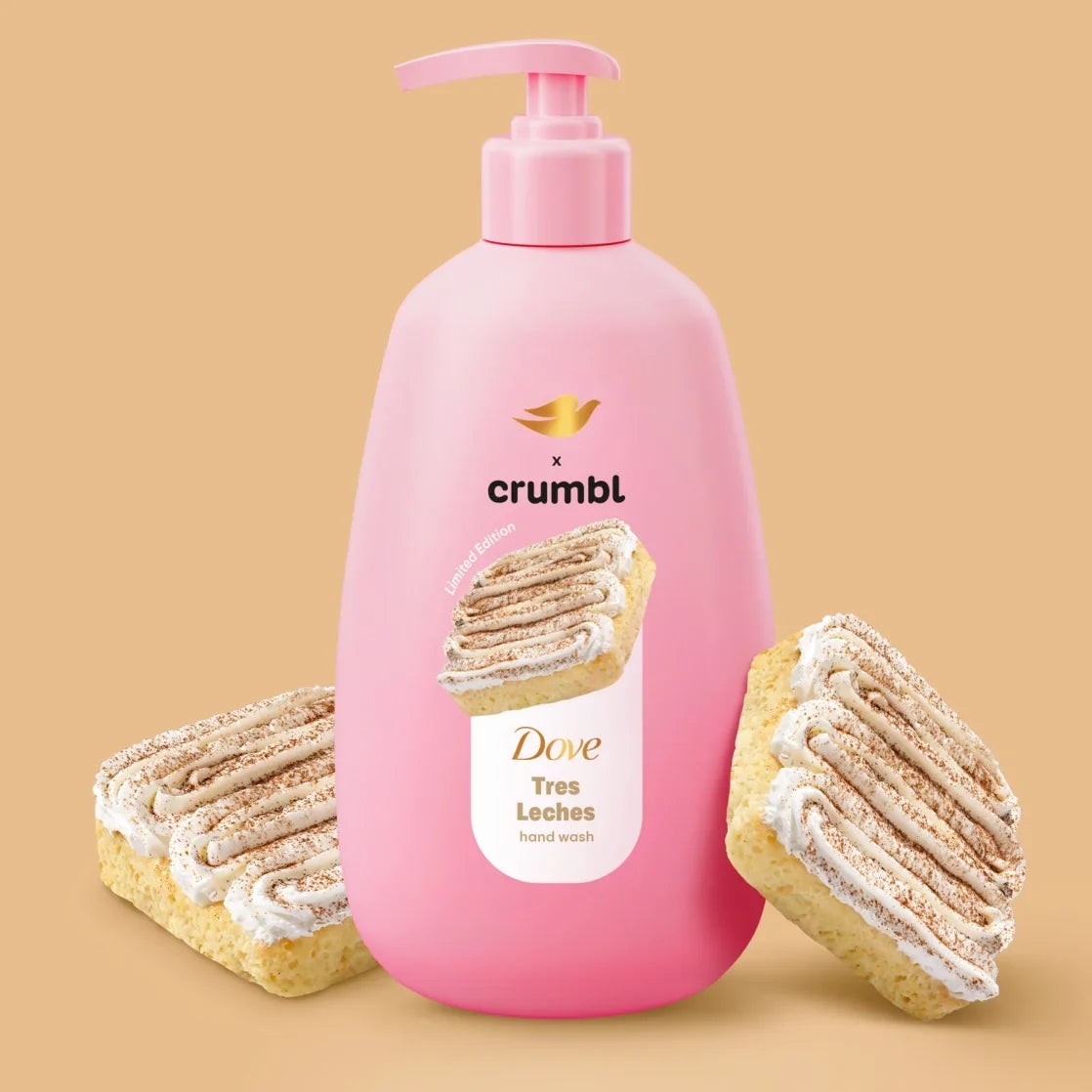 Jabón de Manos Dove x Crumbl Tres Leches (12 Oz)