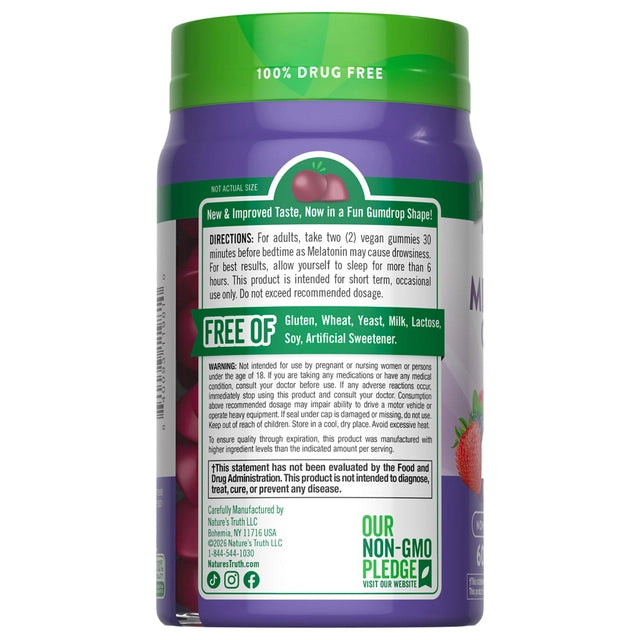 Melatonina Nature's Truth 12mg (60 gomitas)