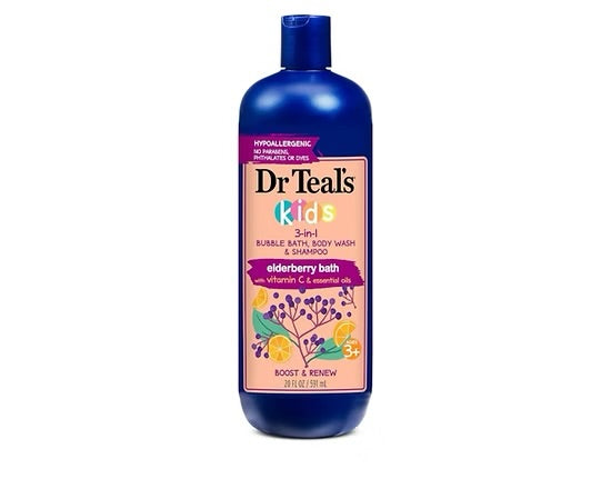 Baño de saúco 3 en 1 para niños Dr Teals (20 onzas)