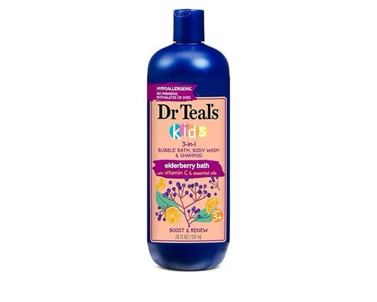 Baño de saúco 3 en 1 para niños Dr Teals (20 onzas)