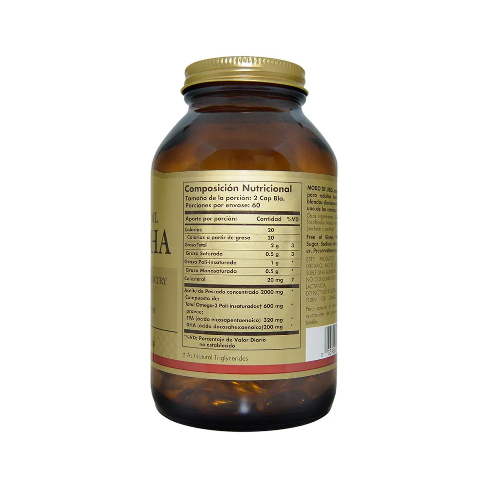 Omega 3 Fish Oil SOLGAR (120 cápsulas)