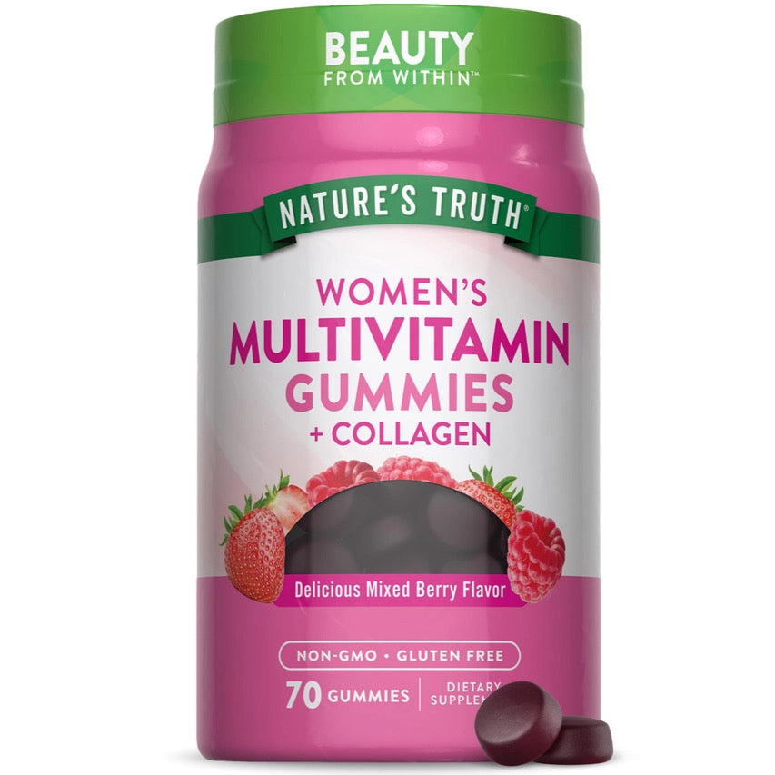 Multivitamínico para Mujer con Colágeno y Biotina Nature's Truth (70 gomitas)