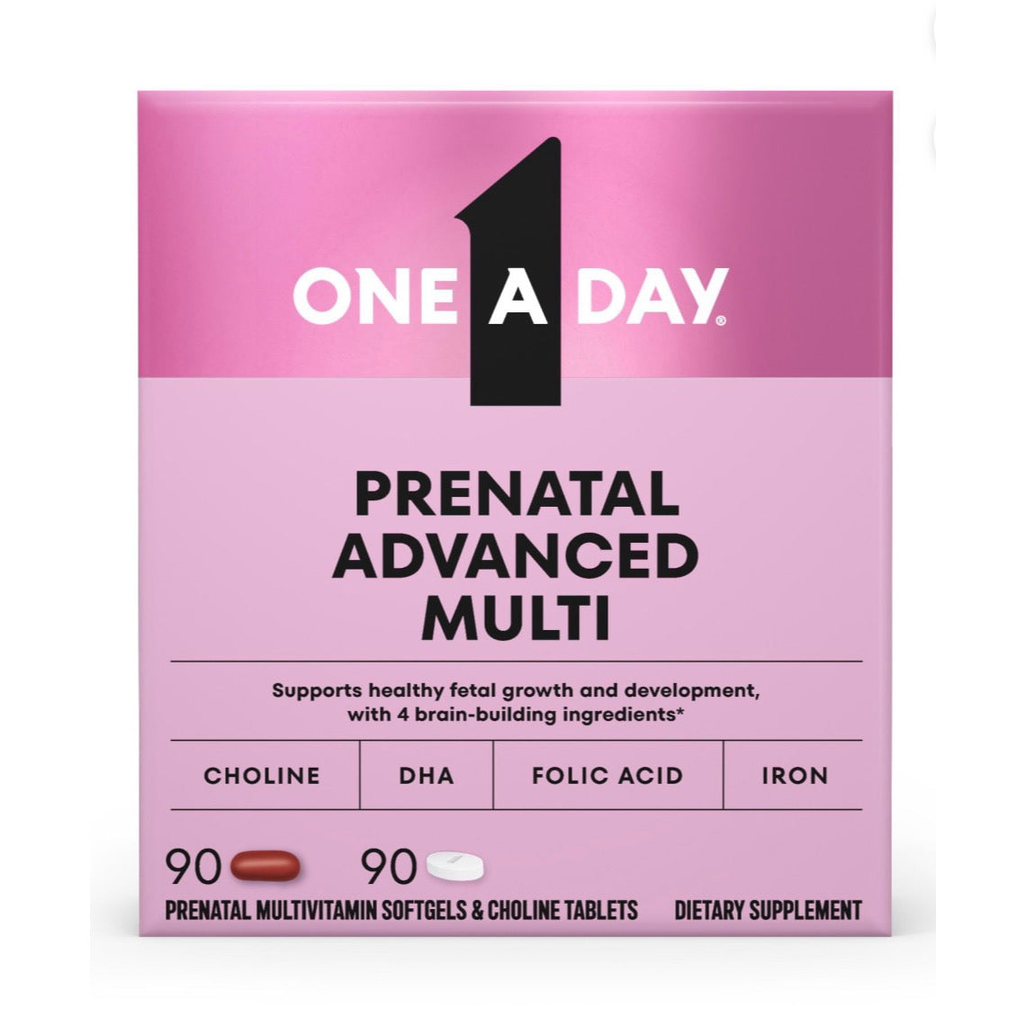 Multivitaminico Prenatal Advanced con Ácido Folico One A Day (90+90)