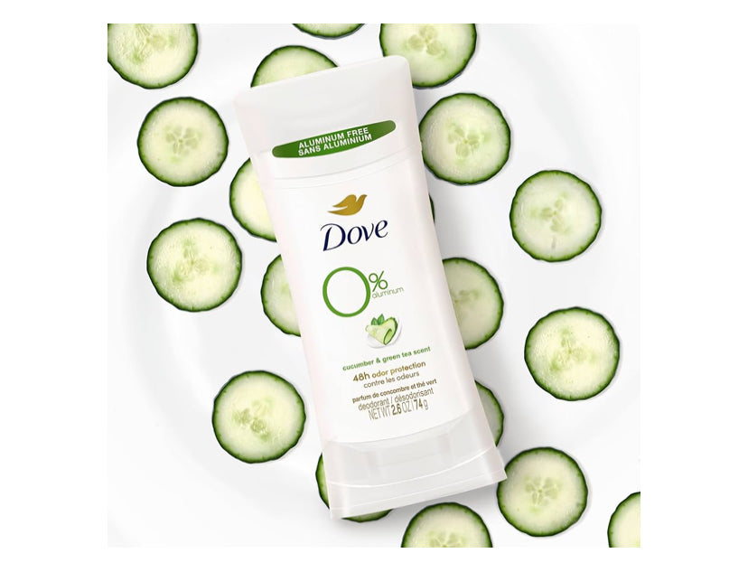 Desodorante Dove Cucumber & Green Tea 0% aluminio (74g)
