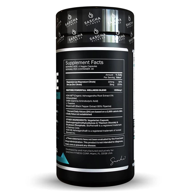 Restore Sascha Fitness (120 cápsulas)