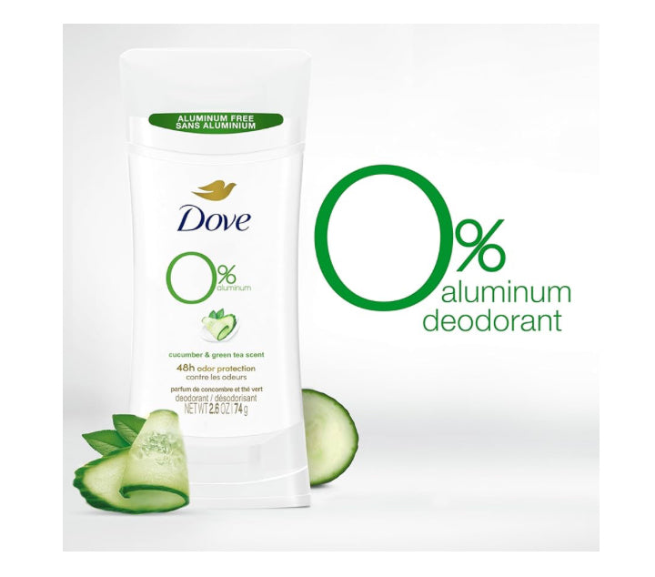 Desodorante Dove Cucumber & Green Tea 0% aluminio (74g)