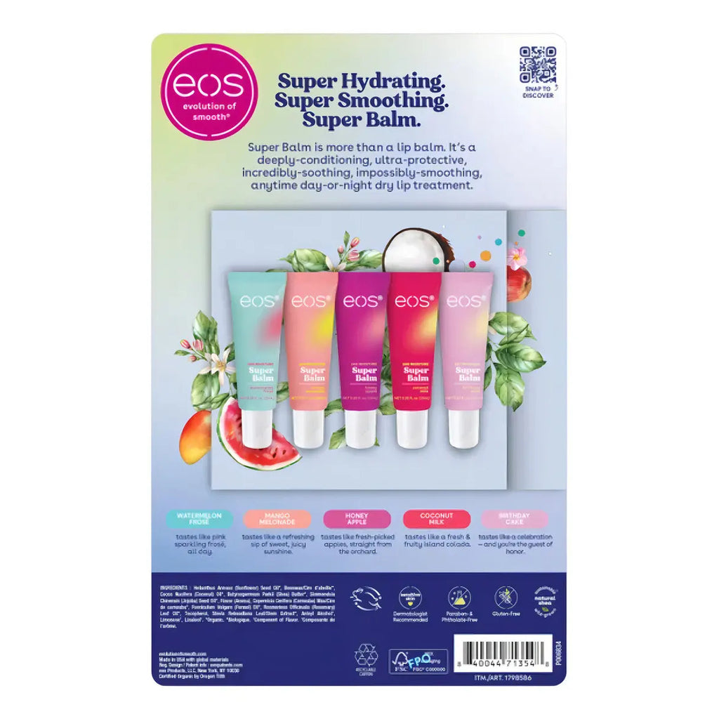 Hidratante de Labios EOS Super Balm (5 Unidades)