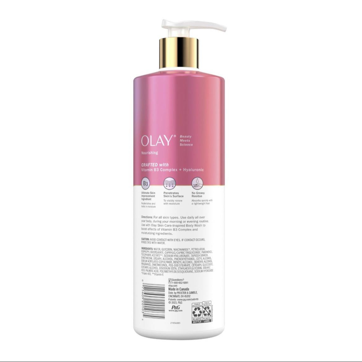 Crema Hidratante Corporal OLAY con ácido hialuronico (502 ml)