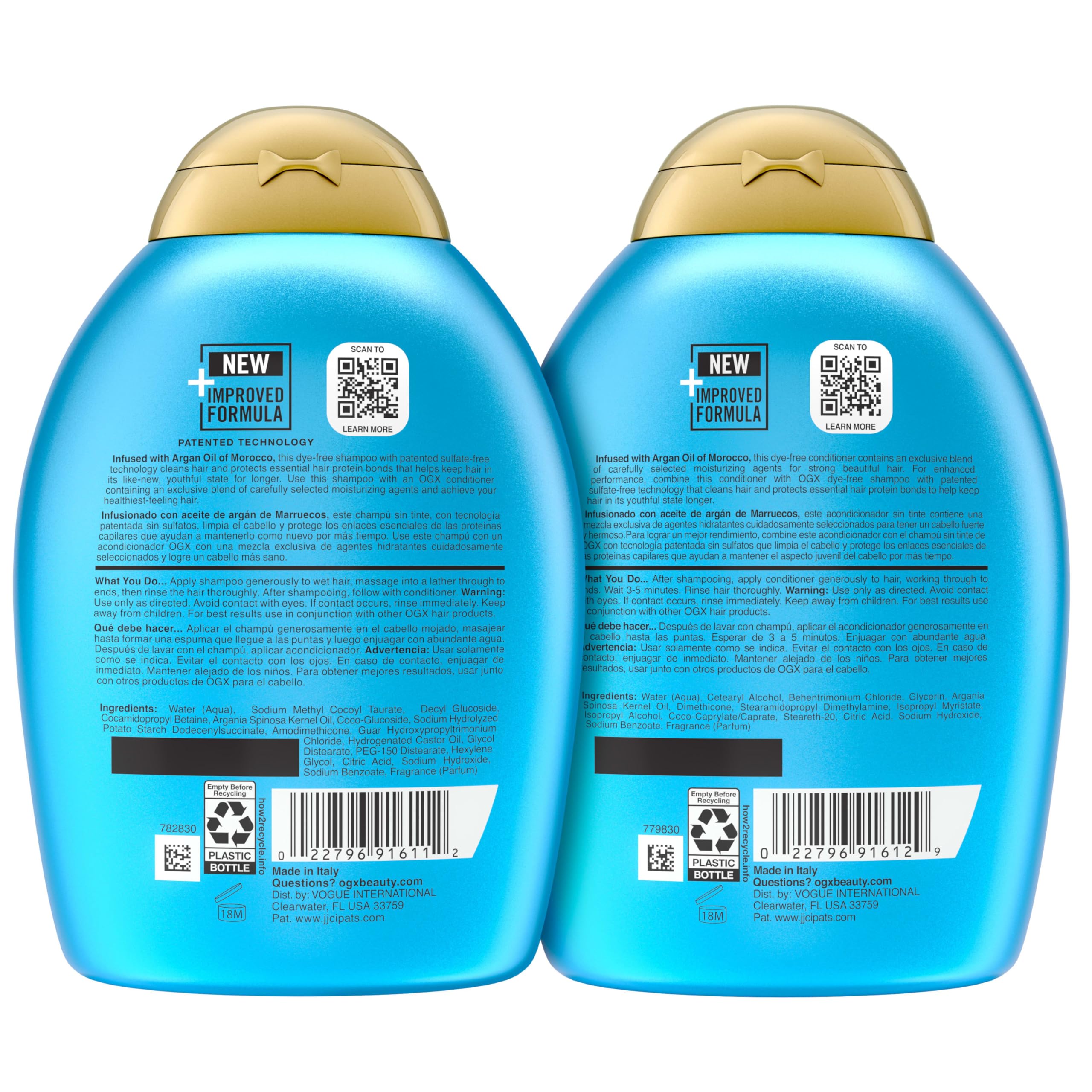 Kit de Shampoo y Acondicionador Argan Oil of Morocco OGX (385ml)