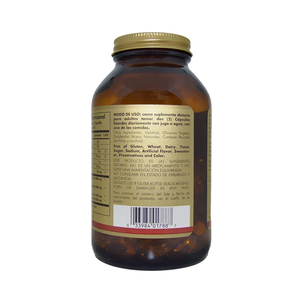 Omega 3 Fish Oil SOLGAR (120 cápsulas)