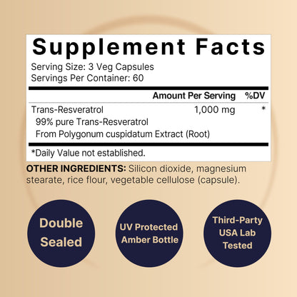 Resveratrol NatureBell 1.000mg (180 cápsulas)