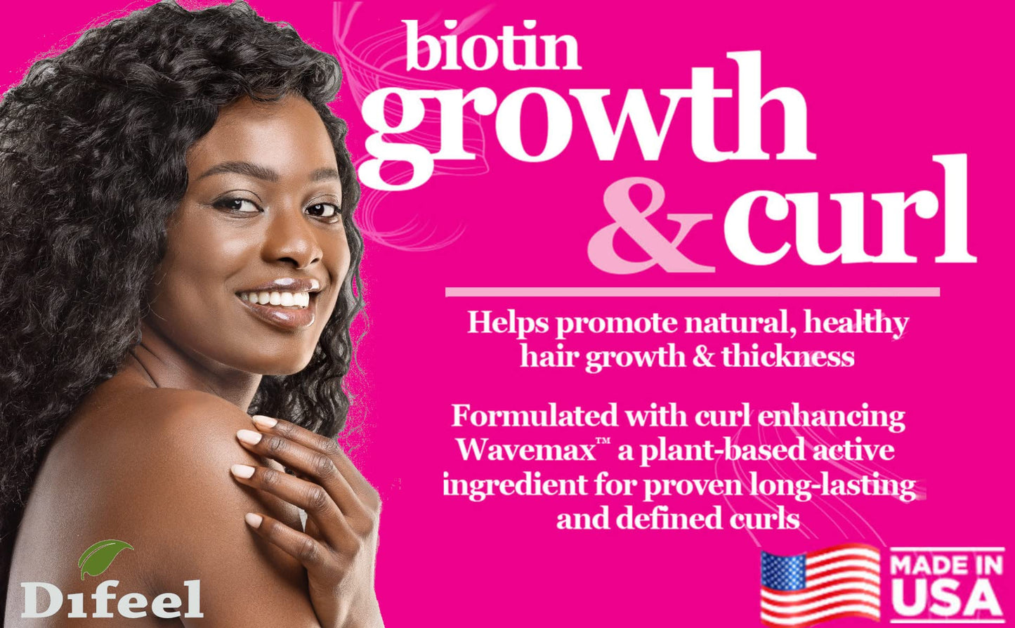 KIT Capilar (Shampoo y Acondicionador) Biotin Growht & Curl Difeel (355ml)