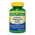 Calcio, Magnesio y Zinc + Vitamina D Spring Valley (250 tabletas)