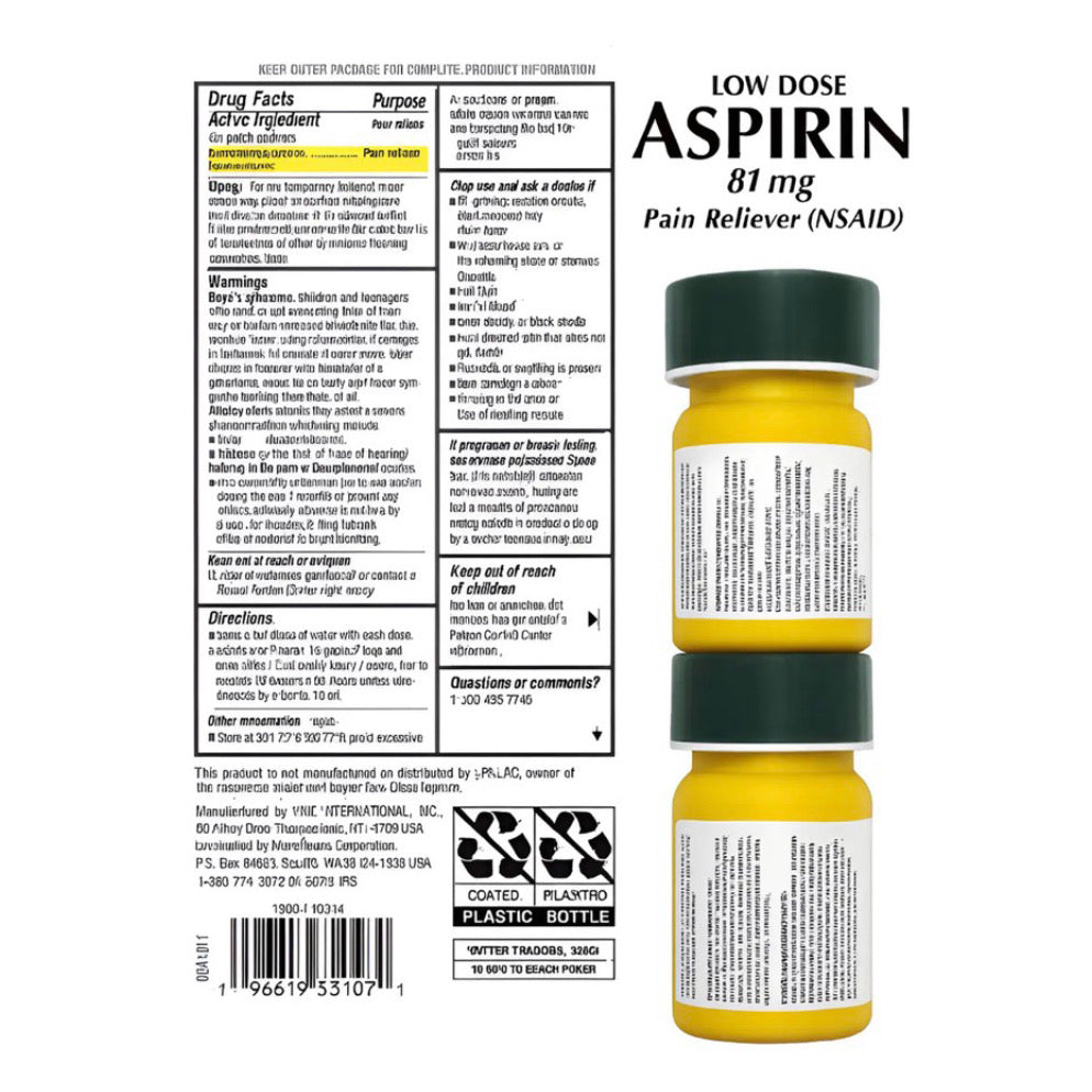 Aspirina Kirkland 81mg (2 x 365 tabletas)
