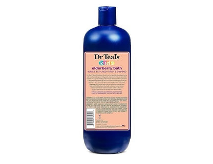 Baño de saúco 3 en 1 para niños Dr Teals (20 onzas)